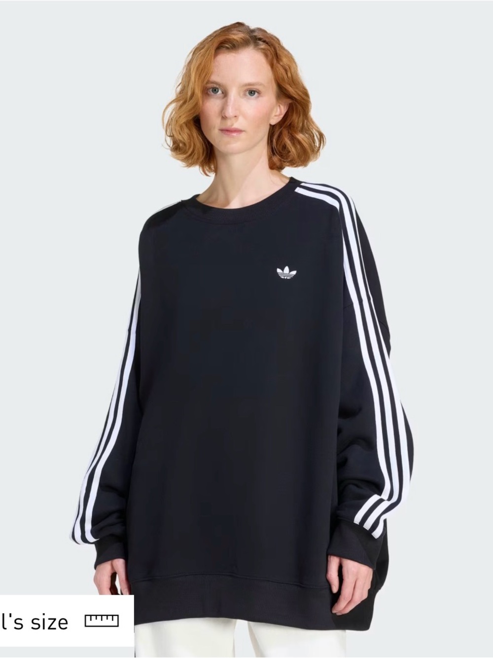 3 STRIPES OVERSIZED ADILENIUM CREW SWEATER